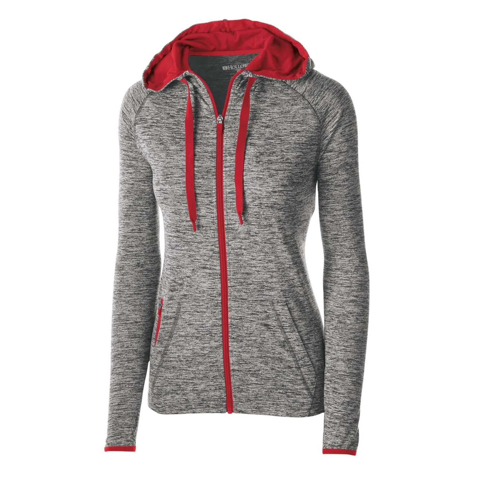 Holloway 222743 Ladies' Force Jacket - Carbon Heather Scarlet - HIT a Double