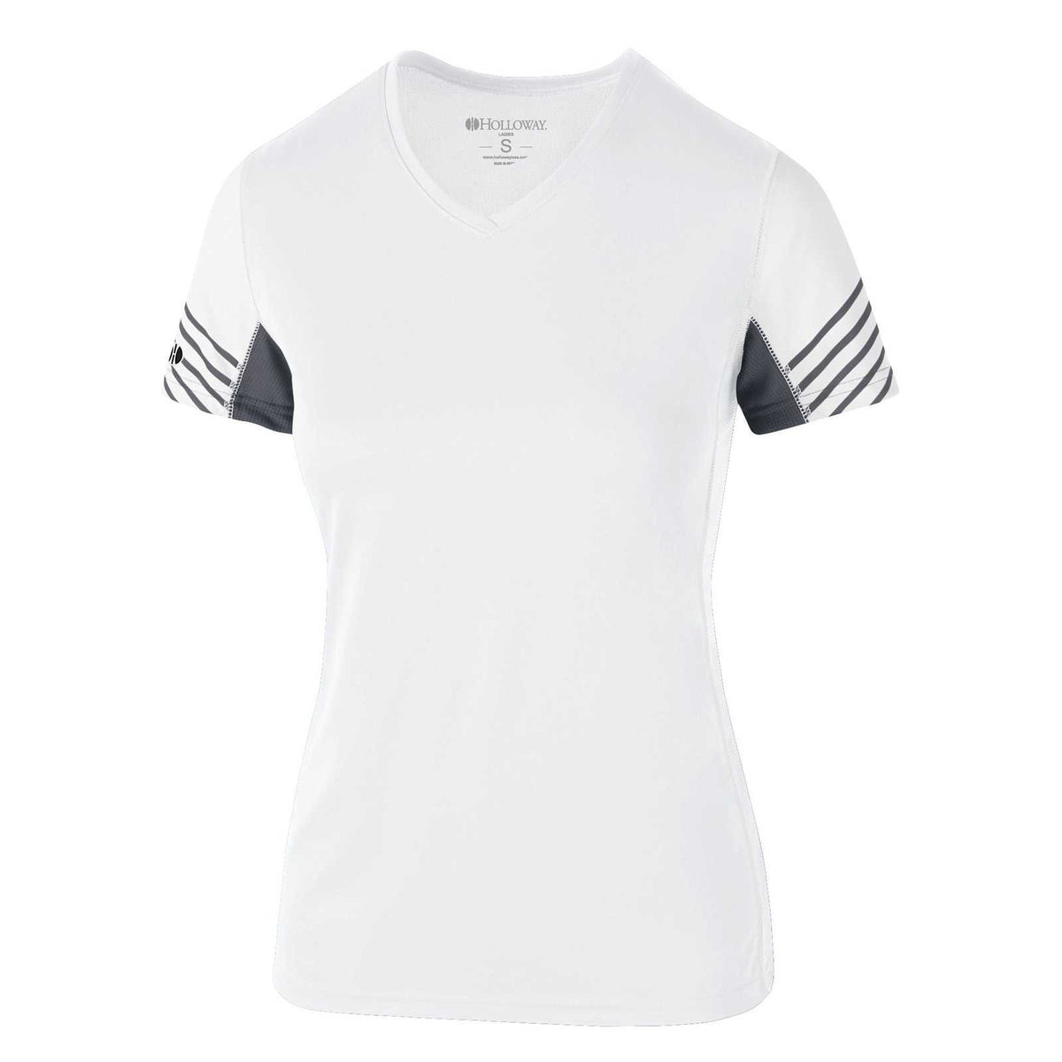 Holloway 222744 Ladies&#39; Arc Shirt Short Sleeve - White Carbon - HIT a Double
