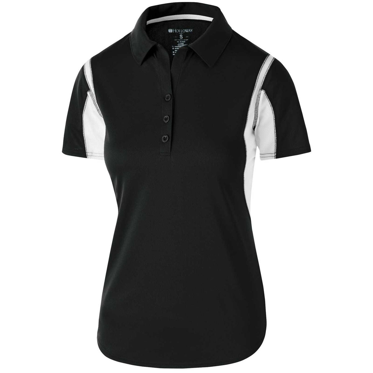 Holloway 222747 Ladies&#39; Integrate Polo - Black White - HIT a Double - 1