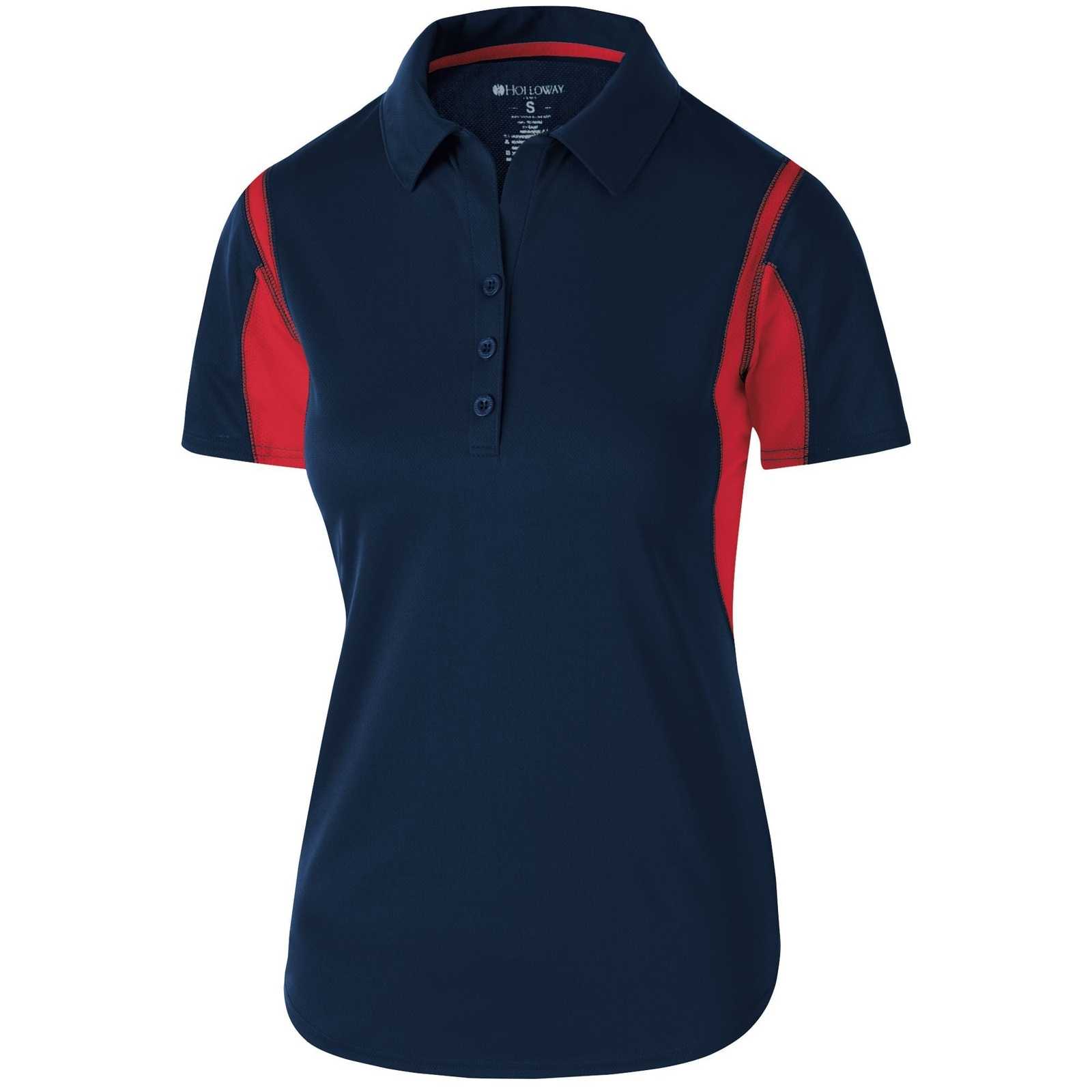 Holloway 222747 Ladies' Integrate Polo - Navy Scarlet - HIT a Double - 1