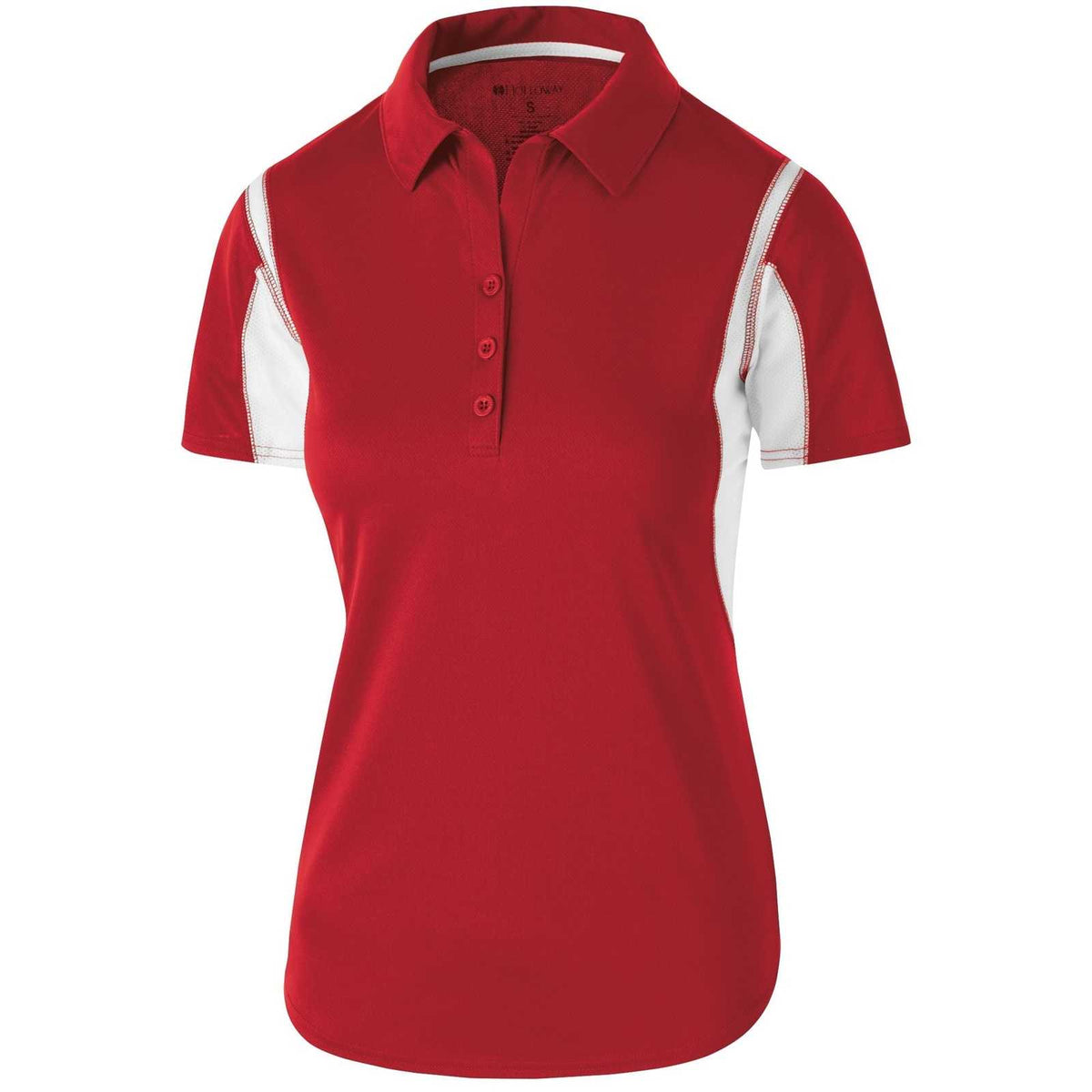 Holloway 222747 Ladies&#39; Integrate Polo - Scarlet White - HIT a Double - 1