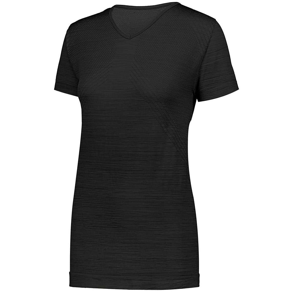 Holloway 222755 Ladies Striated Shirt Short Sleeve - Black - HIT a Double