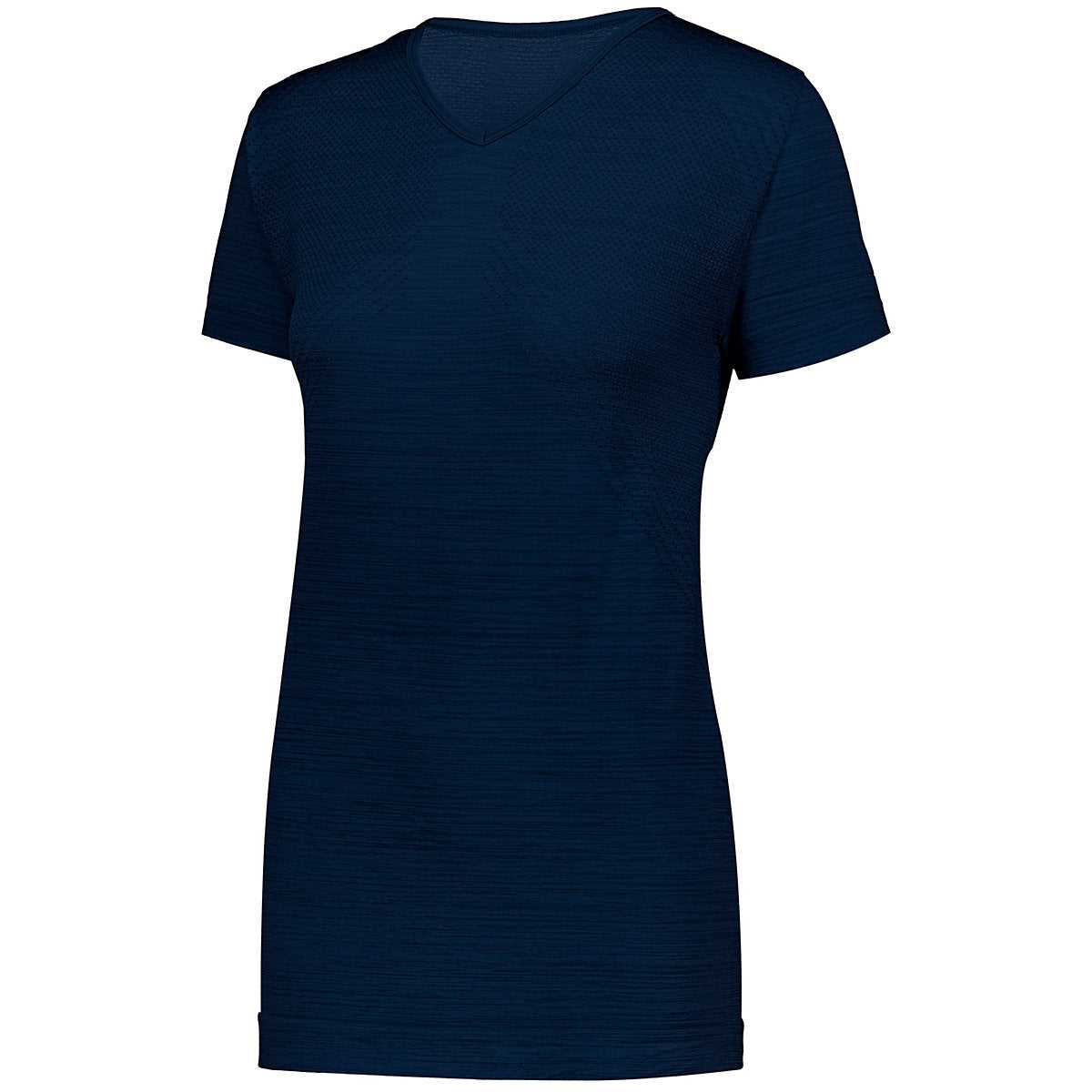 Holloway 222755 Ladies Striated Shirt Short Sleeve - Navy - HIT a Double