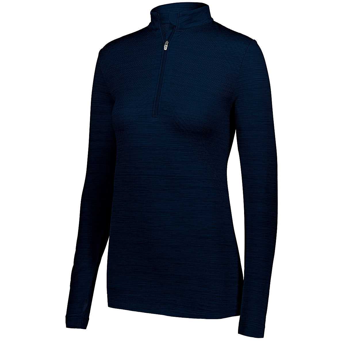 Holloway 222757 Ladies Striated 1/2 Zip Pullover - Navy - HIT a Double