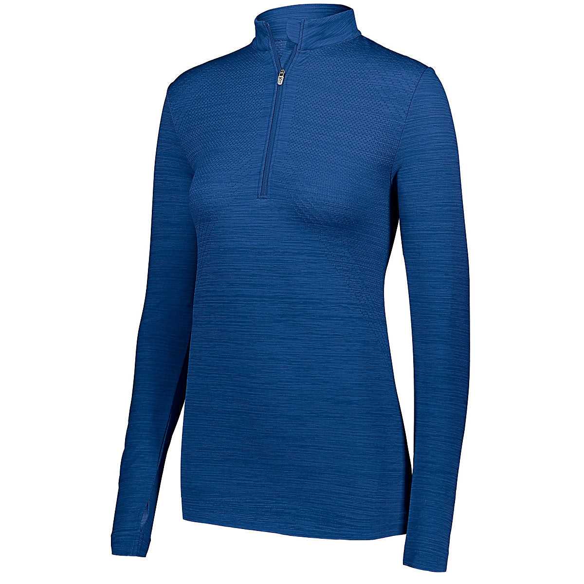 Holloway 222757 Ladies Striated 1/2 Zip Pullover - Royal - HIT a Double