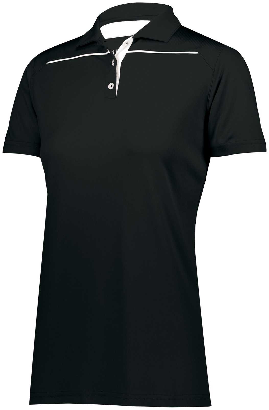 Holloway 222761 Ladies Defer Polo - Black White - HIT a Double