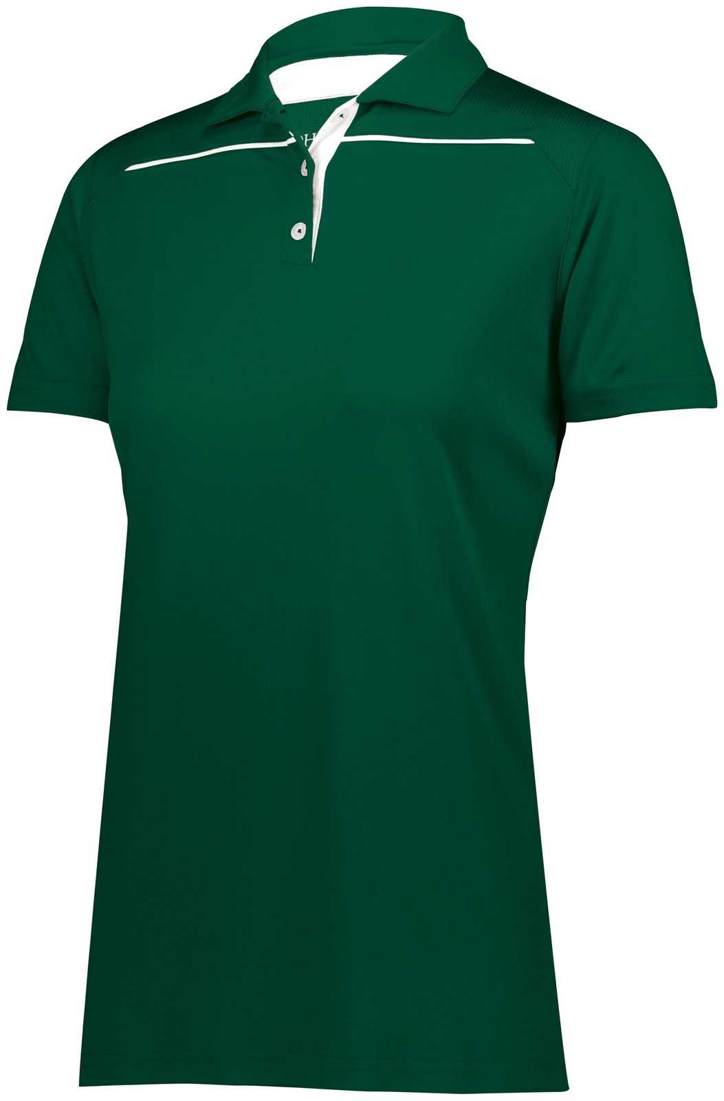 Holloway 222761 Ladies Defer Polo - Forest White - HIT a Double