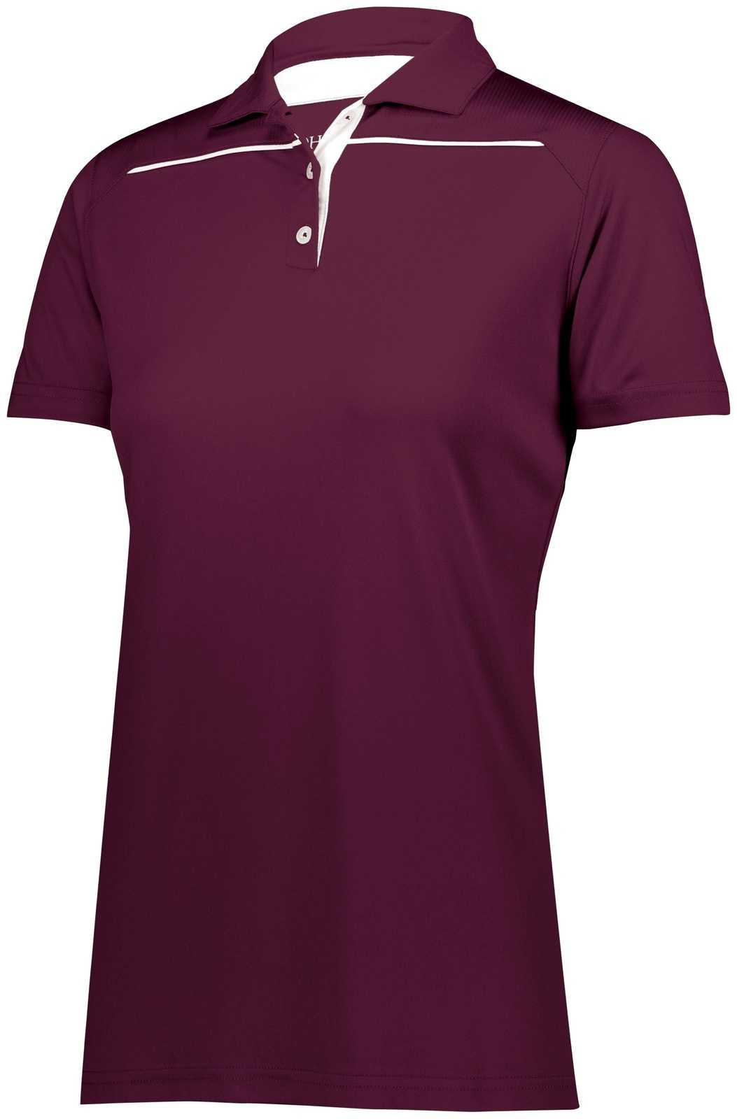 Holloway 222761 Ladies Defer Polo - Maroon White - HIT a Double