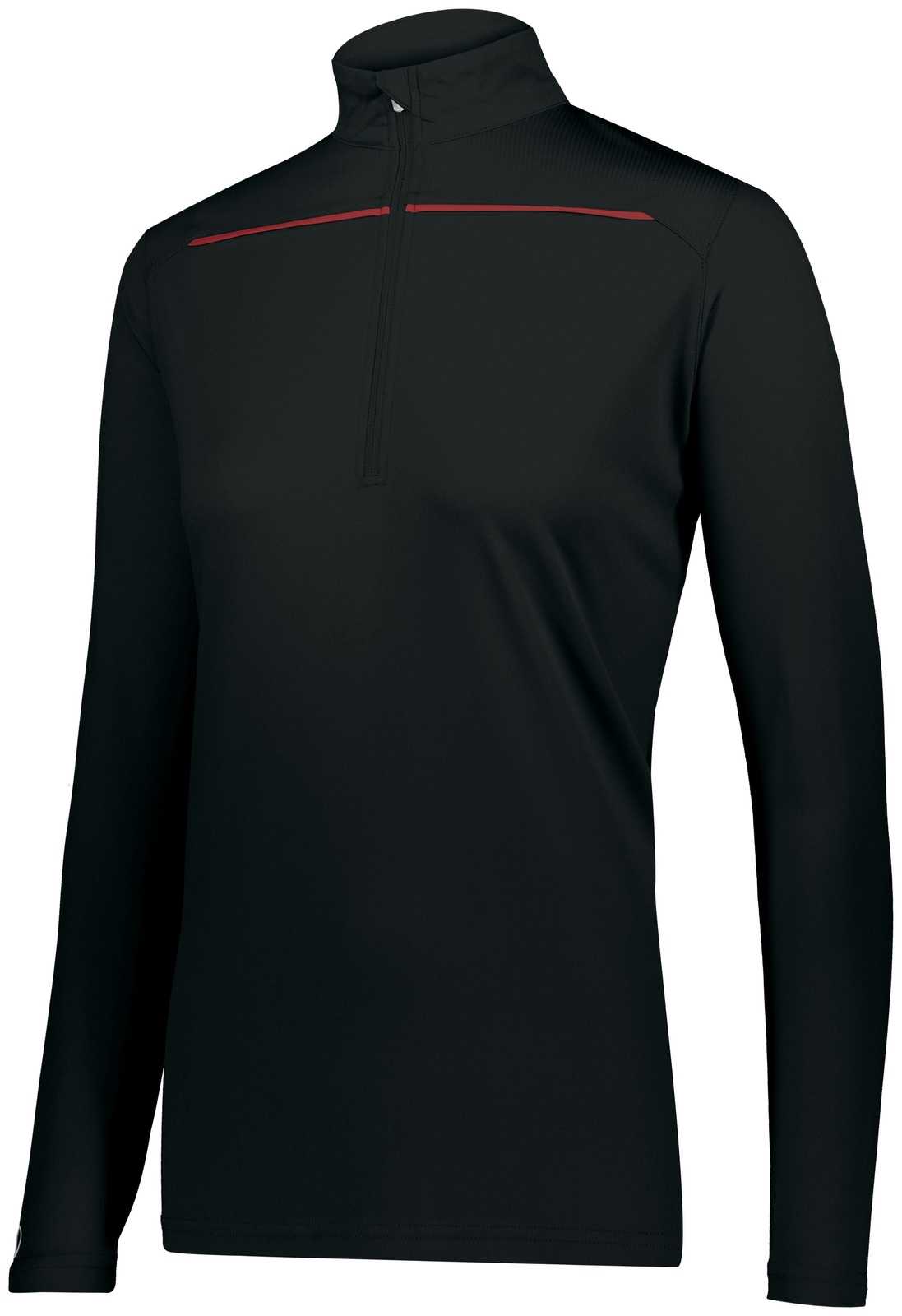 Holloway 222762 Ladies Defer Pullover - Black Scarlet - HIT a Double
