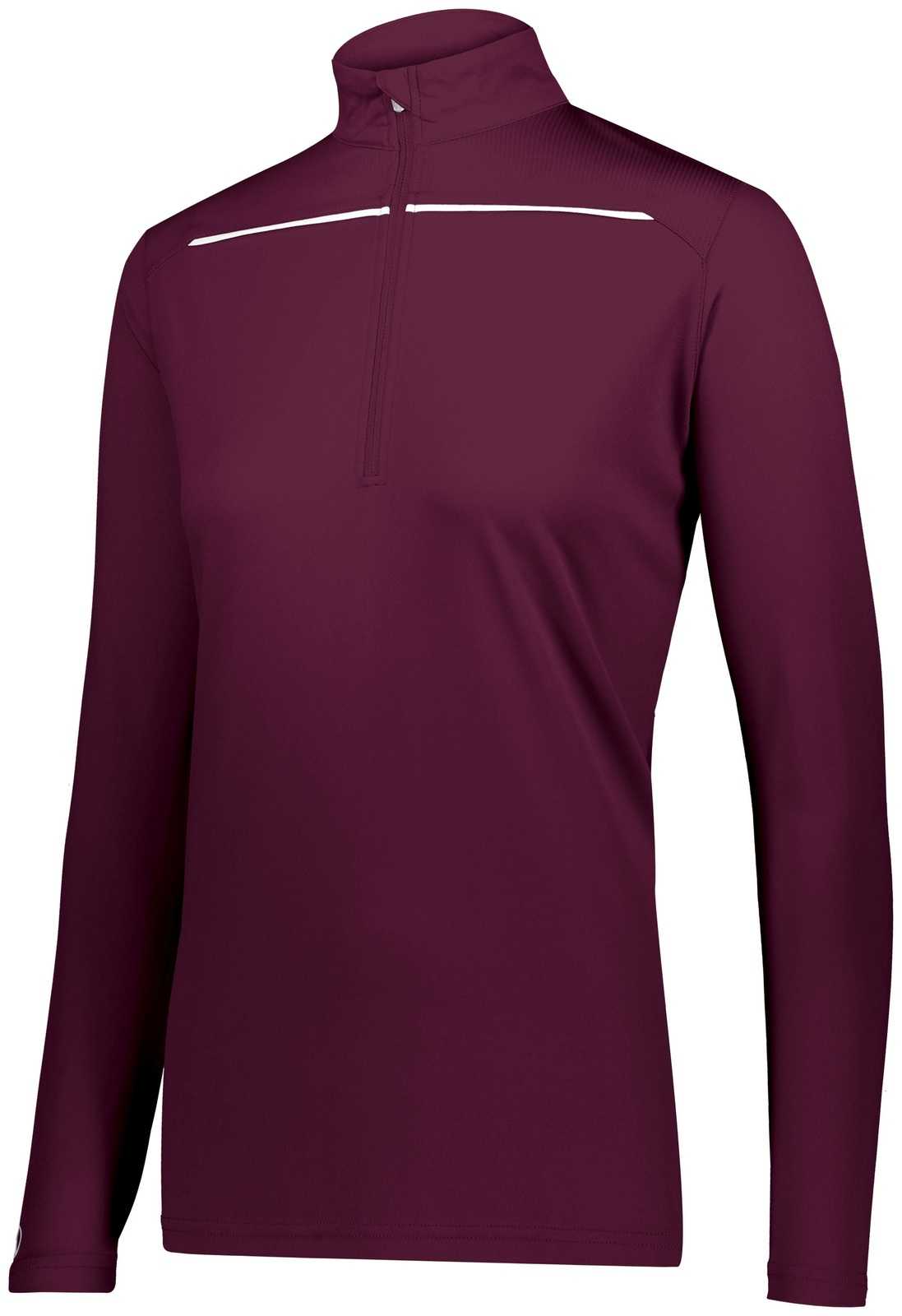 Holloway 222762 Ladies Defer Pullover - Maroon White - HIT a Double