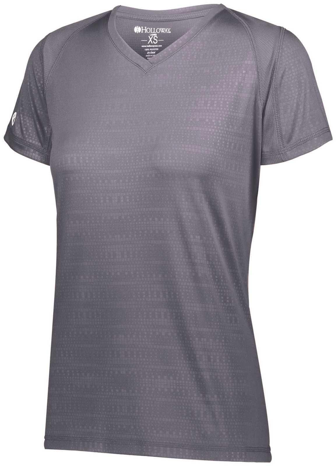 Holloway 222763 Ladies Converge Wicking Shirt - Graphite - HIT a Double