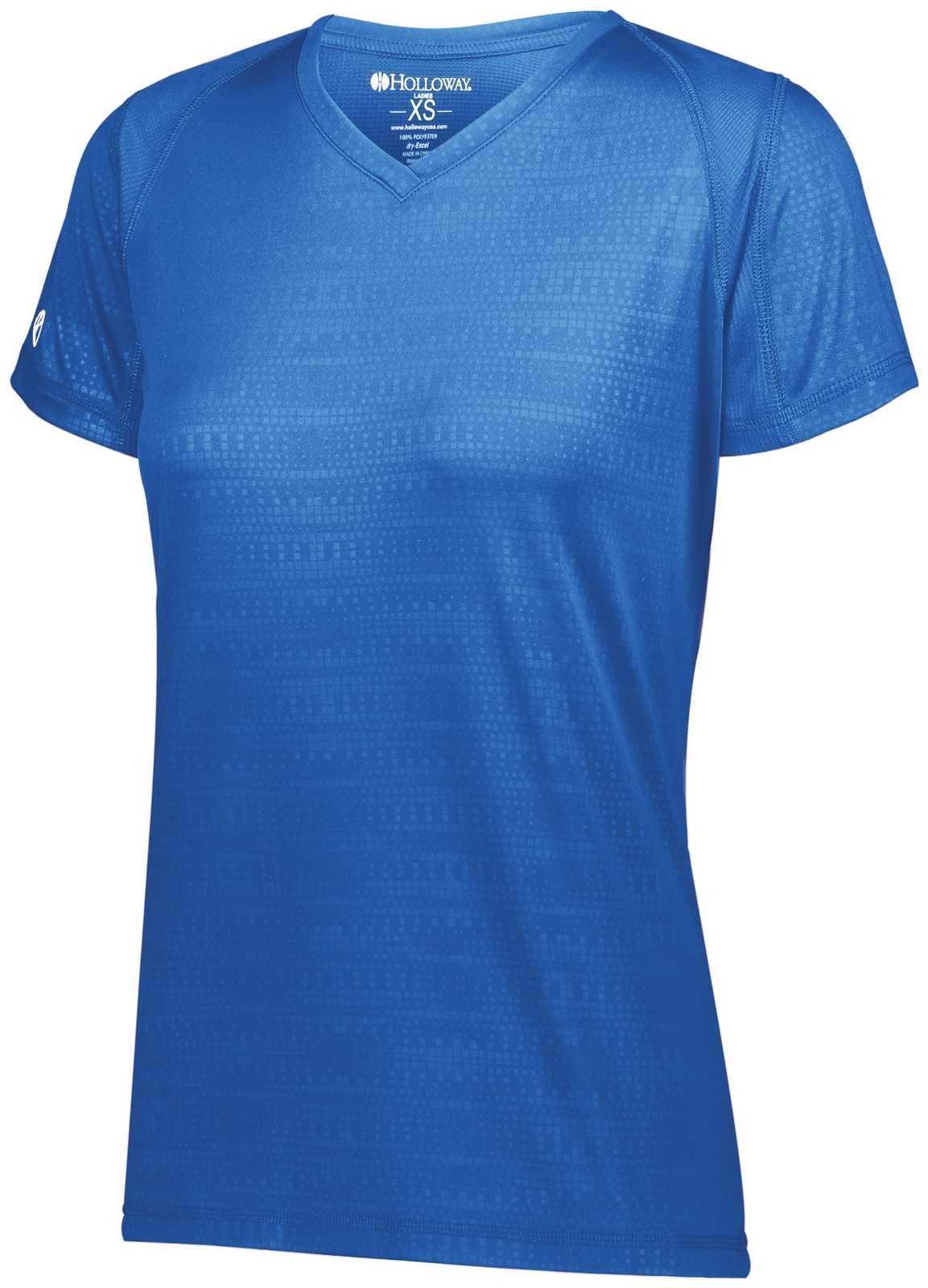 Holloway 222763 Ladies Converge Wicking Shirt - Royal - HIT a Double