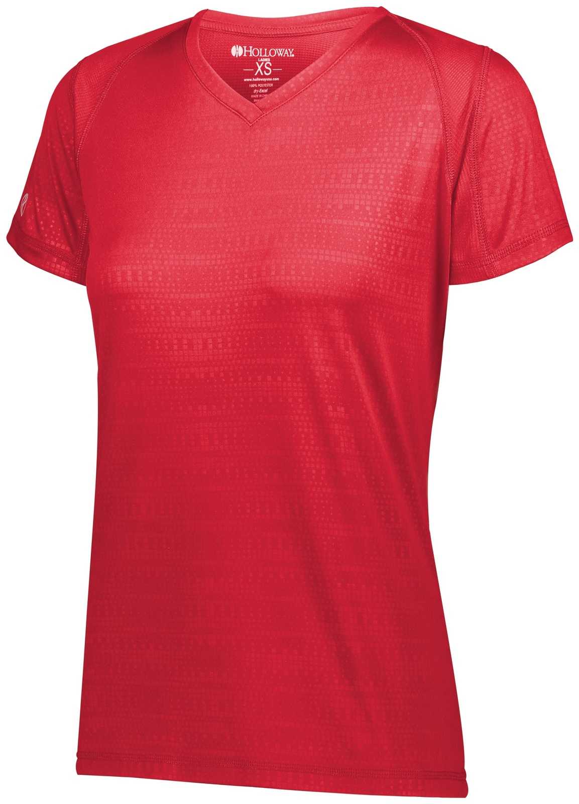 Holloway 222763 Ladies Converge Wicking Shirt - Scarlet - HIT a Double