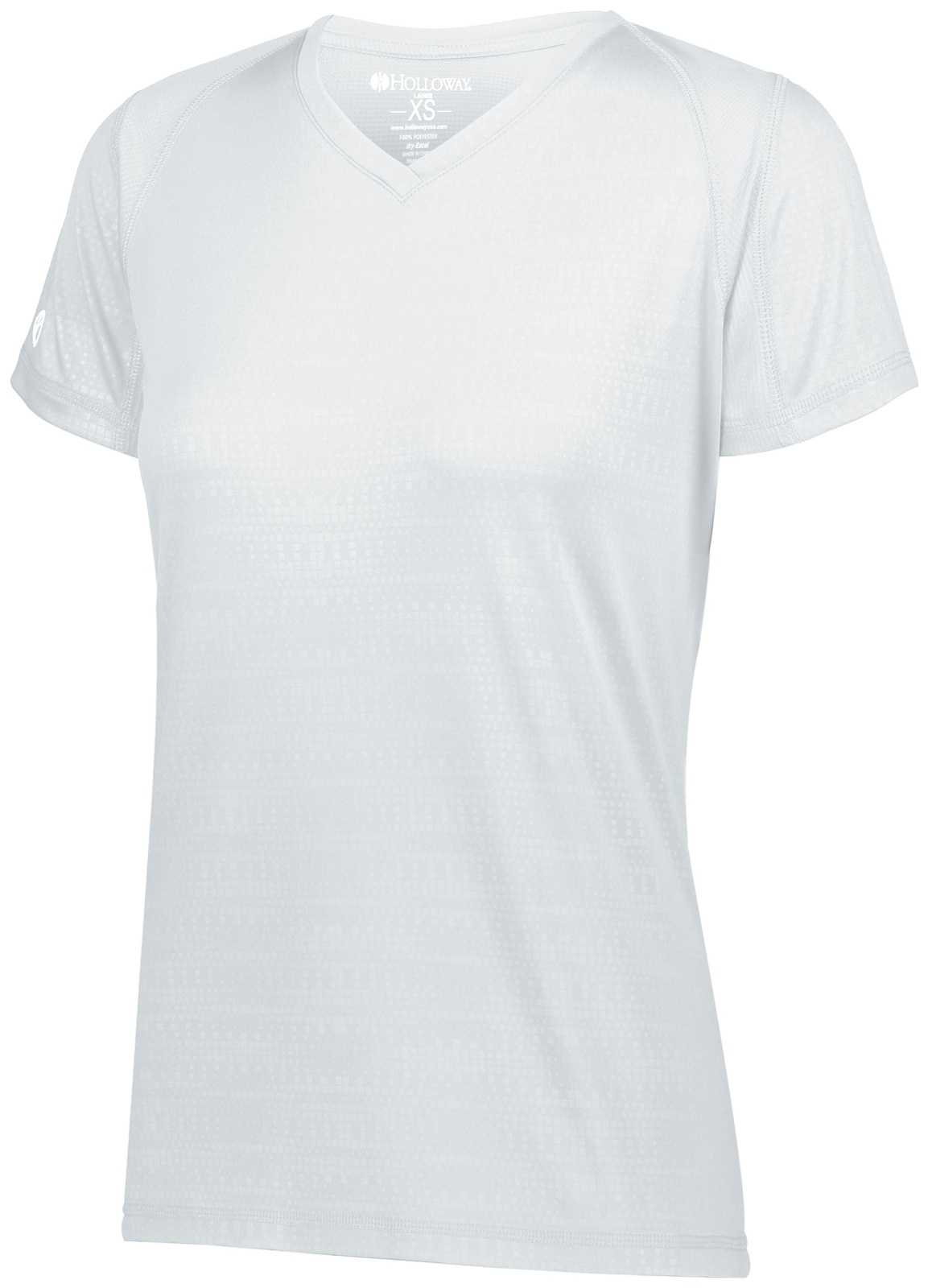 Holloway 222763 Ladies Converge Wicking Shirt - White - HIT a Double