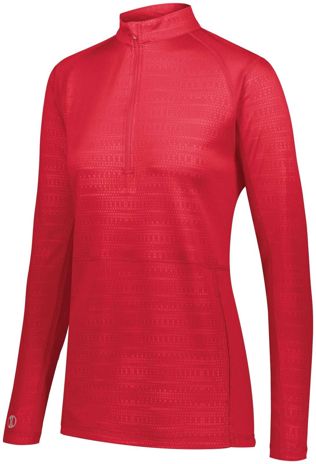 Holloway 222765 Ladies Converge 1/2 Zip Pullover - Scarlet - HIT a Double