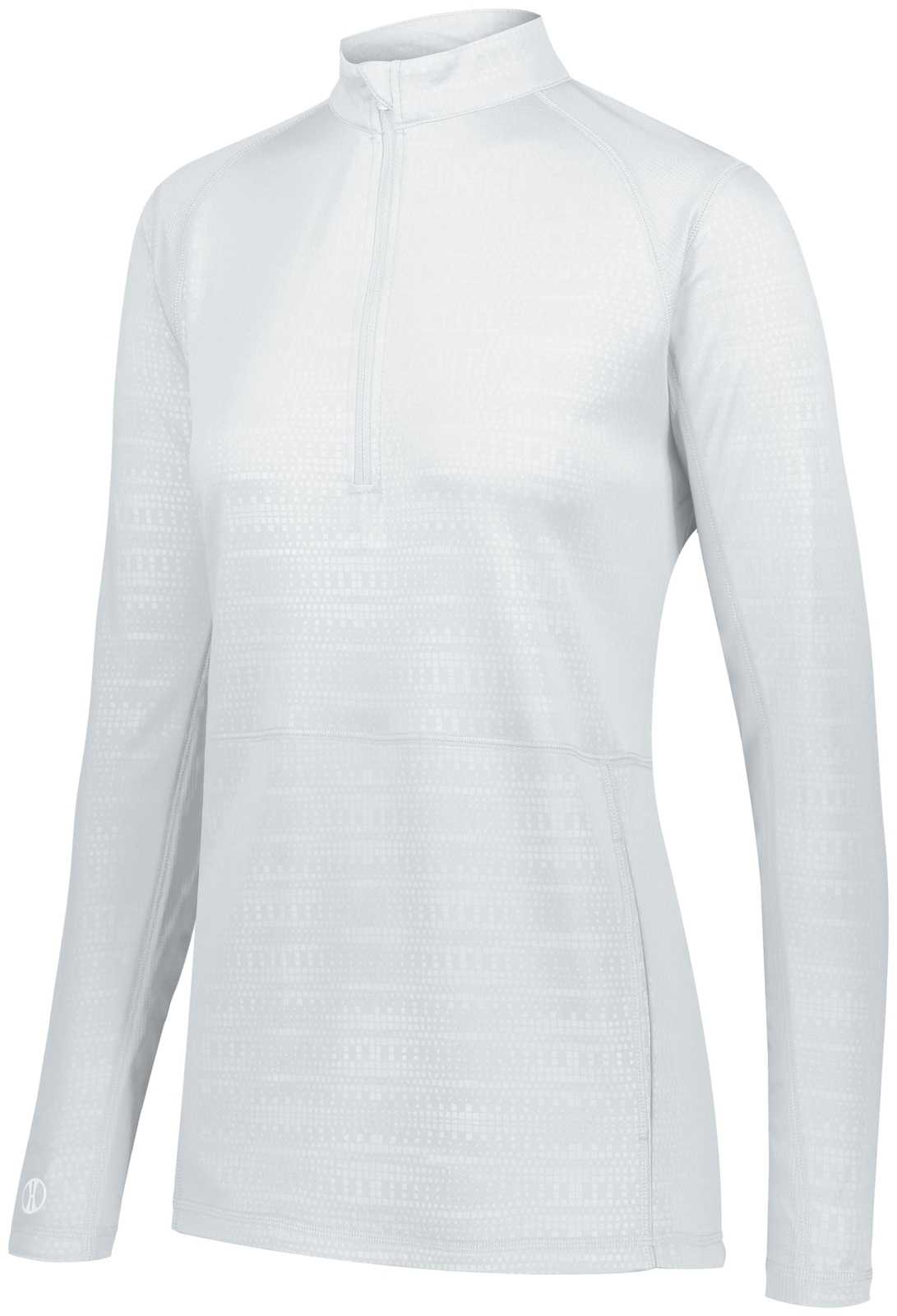 Holloway 222765 Ladies Converge 1/2 Zip Pullover - White - HIT a Double