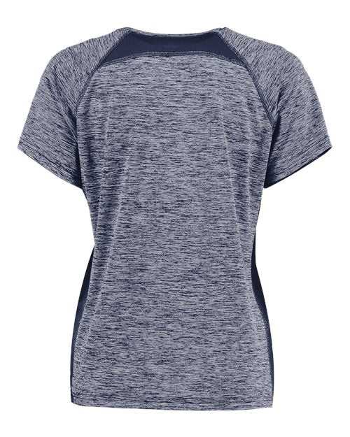 Holloway 222771 Women&#39;s Electrify CoolCore V-Neck T-Shirt - Navy Heather - HIT a Double