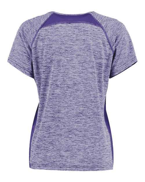 Holloway 222771 Women's Electrify CoolCore V-Neck T-Shirt - Purple Heather - HIT a Double