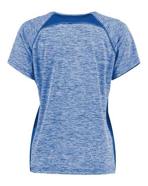Holloway 222771 Women&#39;s Electrify CoolCore V-Neck T-Shirt - Royal Heather - HIT a Double