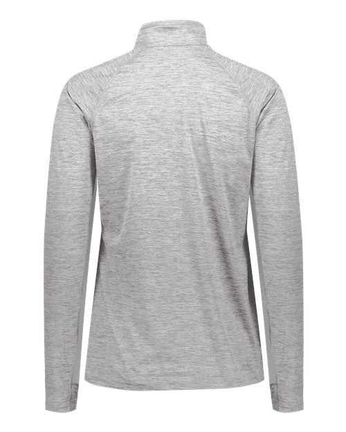 Holloway 222774 Women&#39;s Electrify CoolCore Quarter-Zip Pullover - Athletic Gray Heather - HIT a Double
