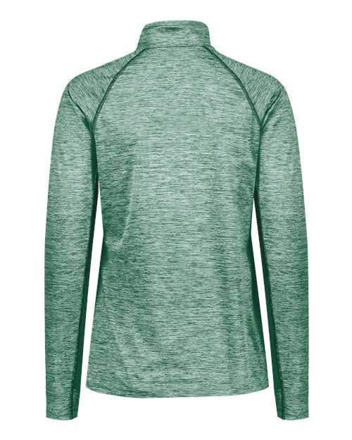 Holloway 222774 Women&#39;s Electrify CoolCore Quarter-Zip Pullover - Dark Green Heather - HIT a Double