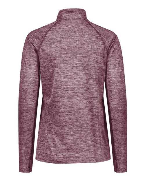 Holloway 222774 Women's Electrify CoolCore Quarter-Zip Pullover - Maroon Heather - HIT a Double