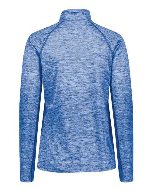 Holloway 222774 Women&#39;s Electrify CoolCore Quarter-Zip Pullover - Royal Heather - HIT a Double