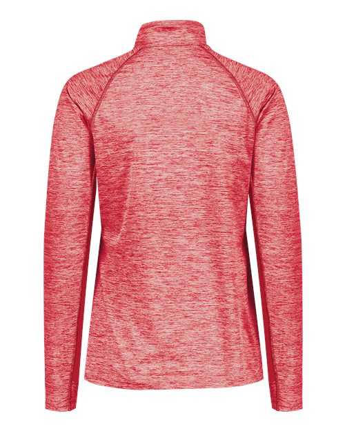 Holloway 222774 Women&#39;s Electrify CoolCore Quarter-Zip Pullover - Scarlet Heather - HIT a Double