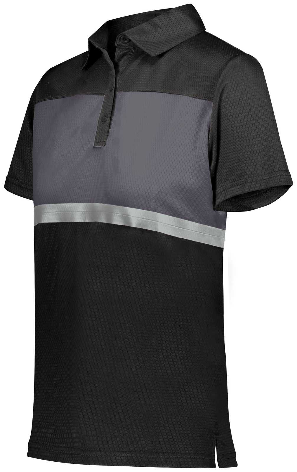 Holloway 222776 Ladies Prism Bold Polo - Black Carbon - HIT a Double