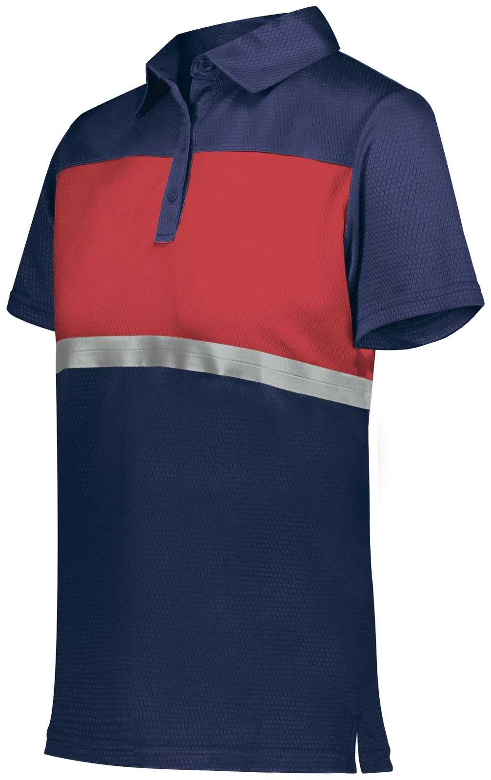 Holloway 222776 Ladies Prism Bold Polo - Navy Scarlet - HIT a Double