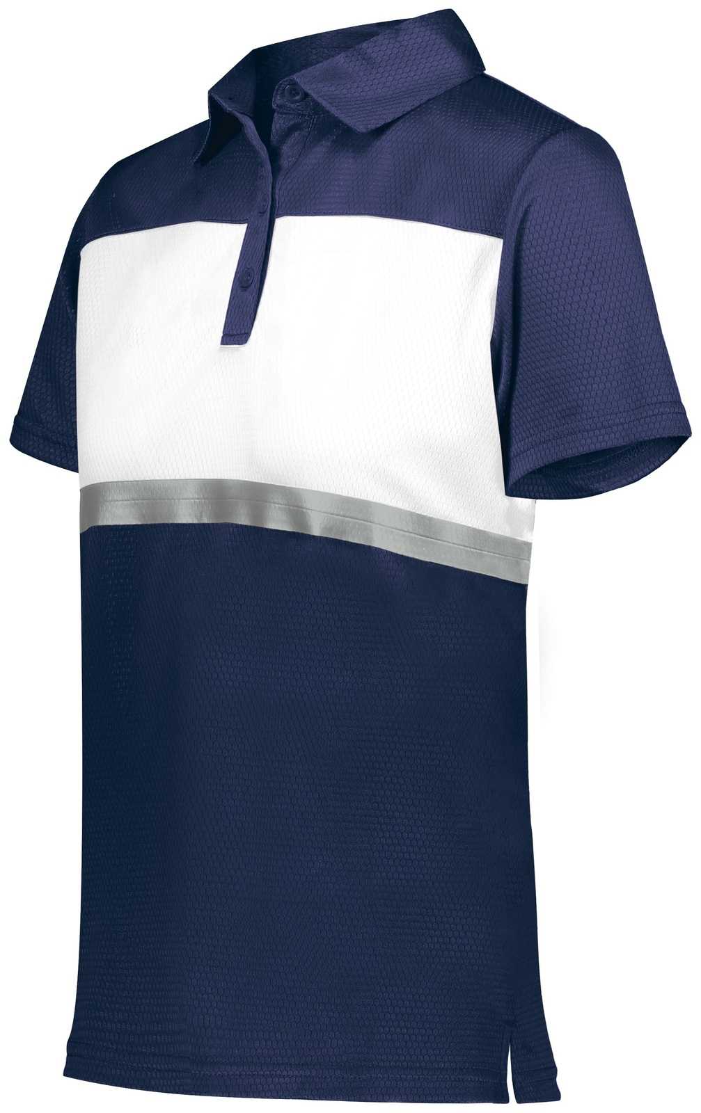 Holloway 222776 Ladies Prism Bold Polo - Navy White - HIT a Double