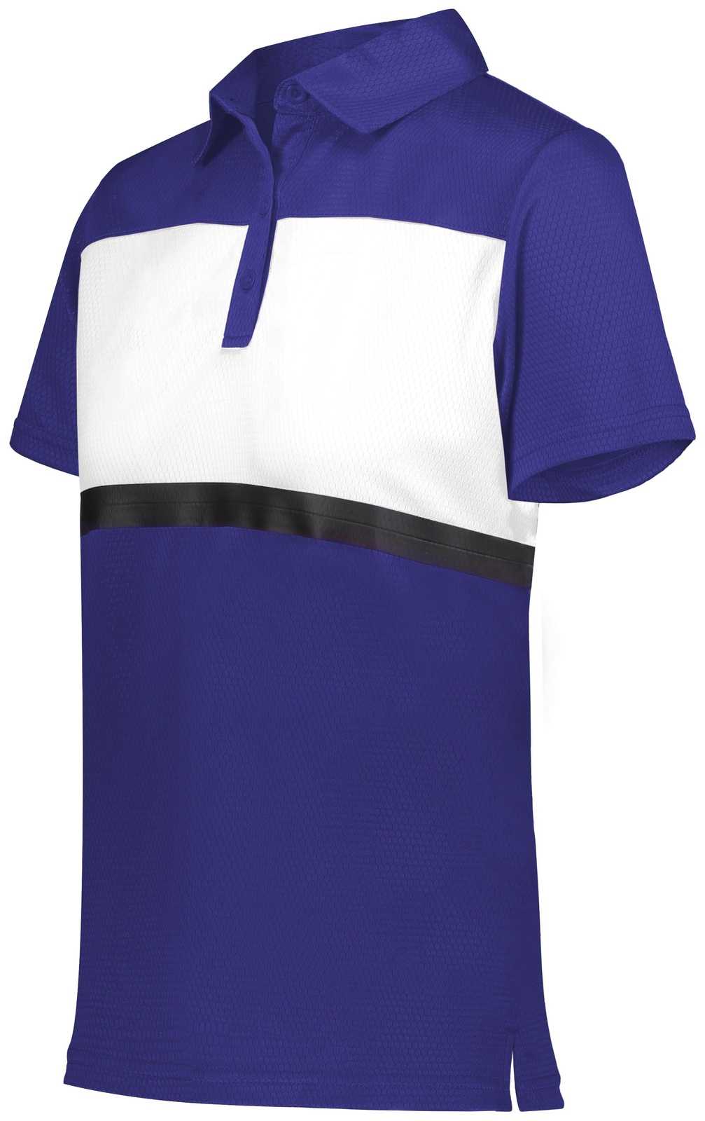 Holloway 222776 Ladies Prism Bold Polo - Purple White - HIT a Double
