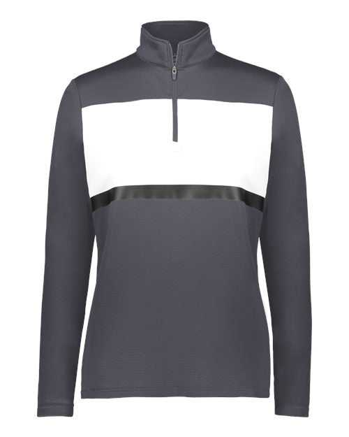 Holloway 222791 Women's Prism Bold Quarter-Zip Pullover - Carbon White - HIT a Double