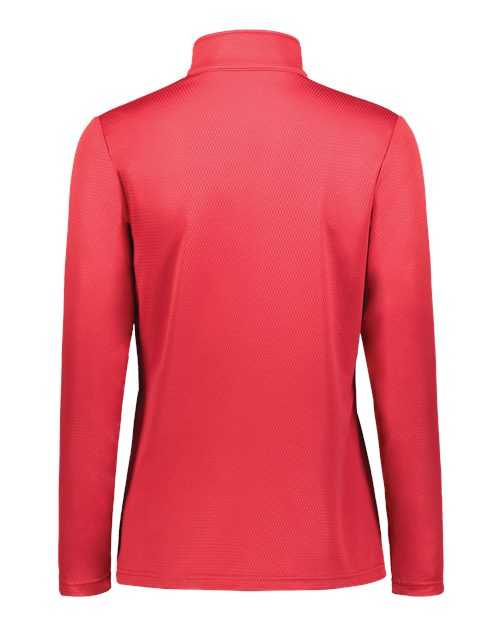 Holloway 222791 Women&#39;s Prism Bold Quarter-Zip Pullover - Scarlet White - HIT a Double