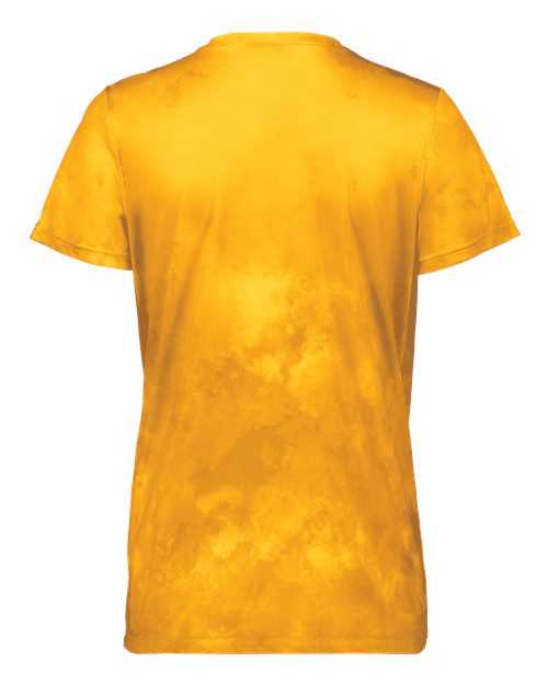 Holloway 222796 Women's Cotton-Touch Cloud V-Neck T-Shirt - Gold Cloud Print - HIT a Double