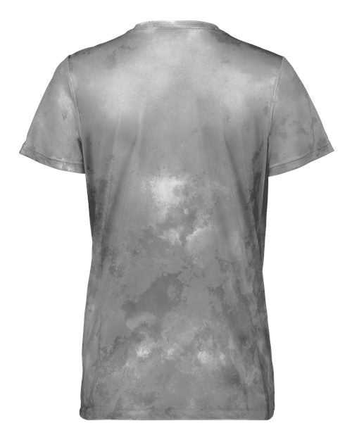 Holloway 222796 Women&#39;s Cotton-Touch Cloud V-Neck T-Shirt - Silver Cloud Print - HIT a Double
