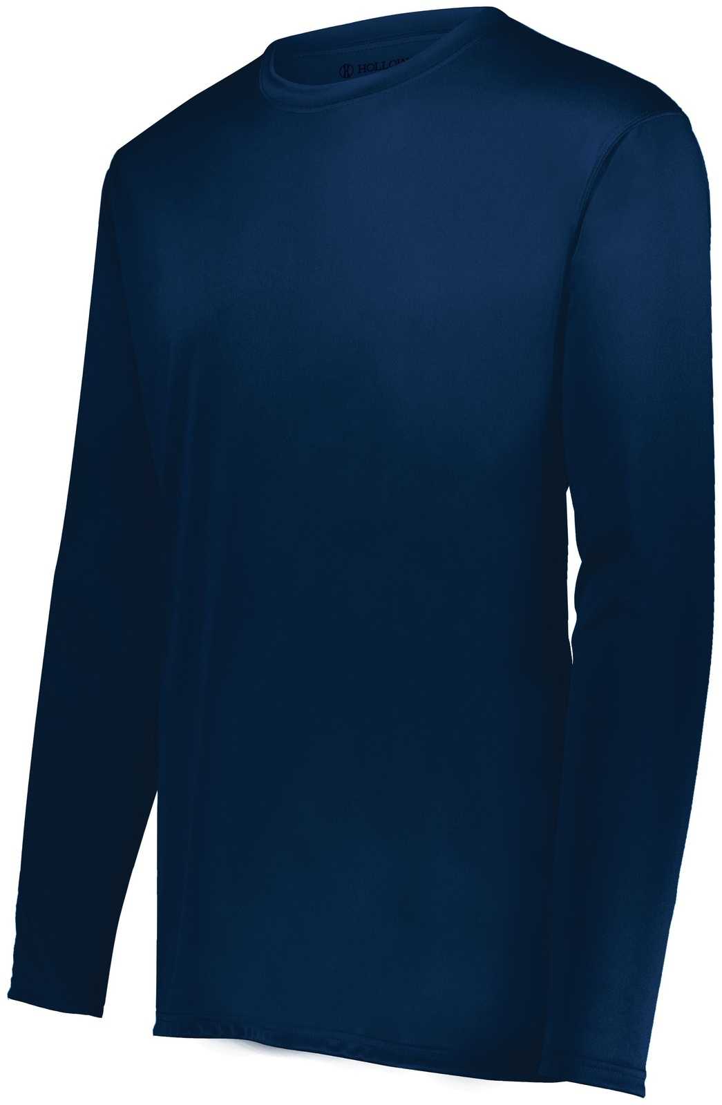 Holloway 222823 Youth Momentum Long Sleeve Tee - Navy - HIT a Double