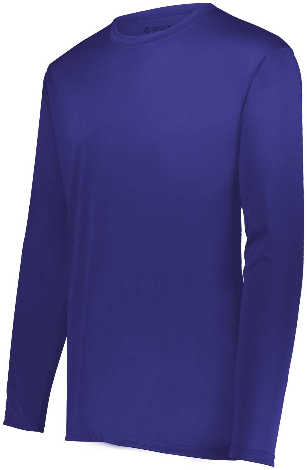 Holloway 222823 Youth Momentum Long Sleeve Tee - Purple (Hlw) - HIT a Double