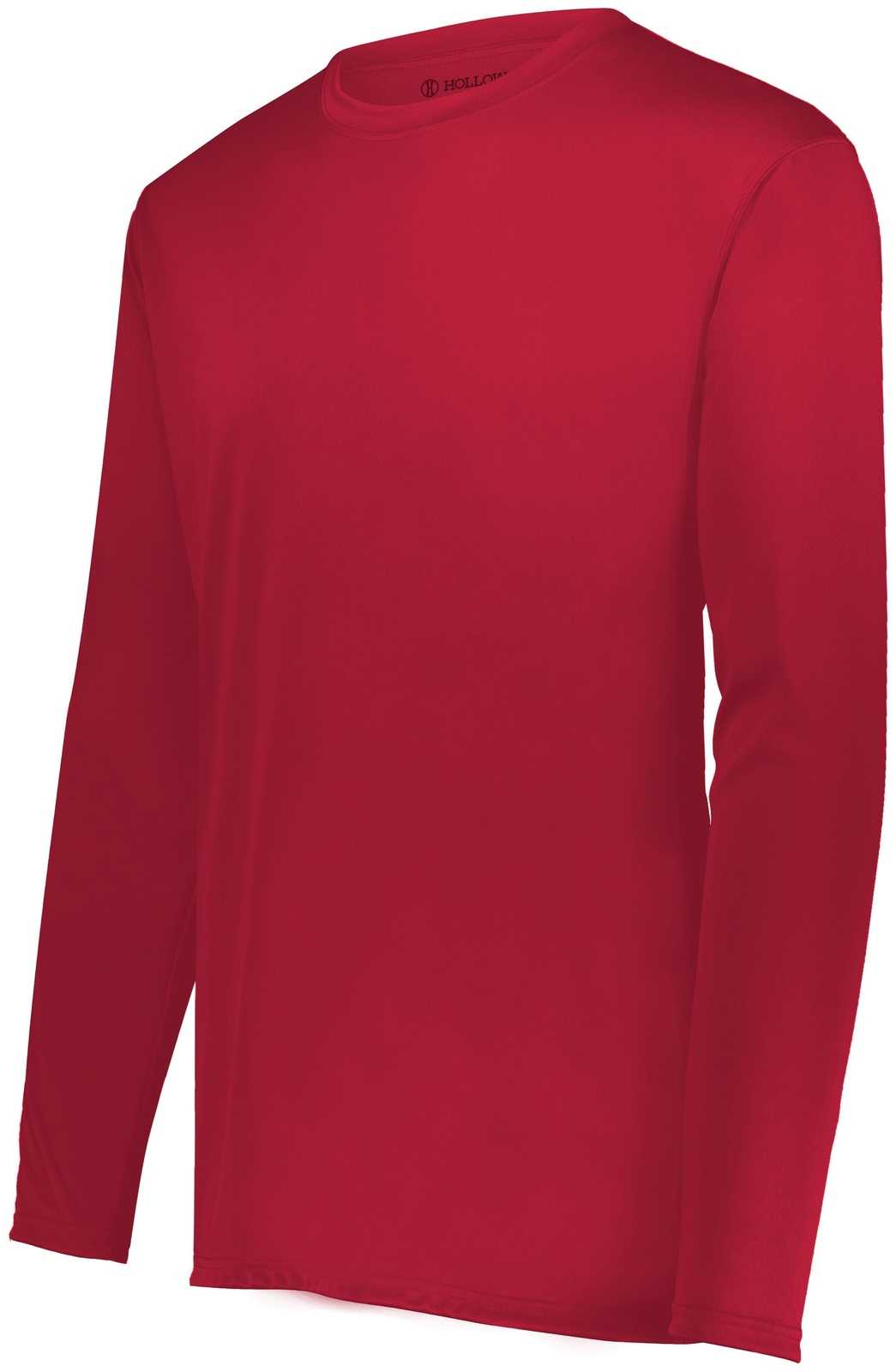 Holloway 222823 Youth Momentum Long Sleeve Tee - Scarlet - HIT a Double