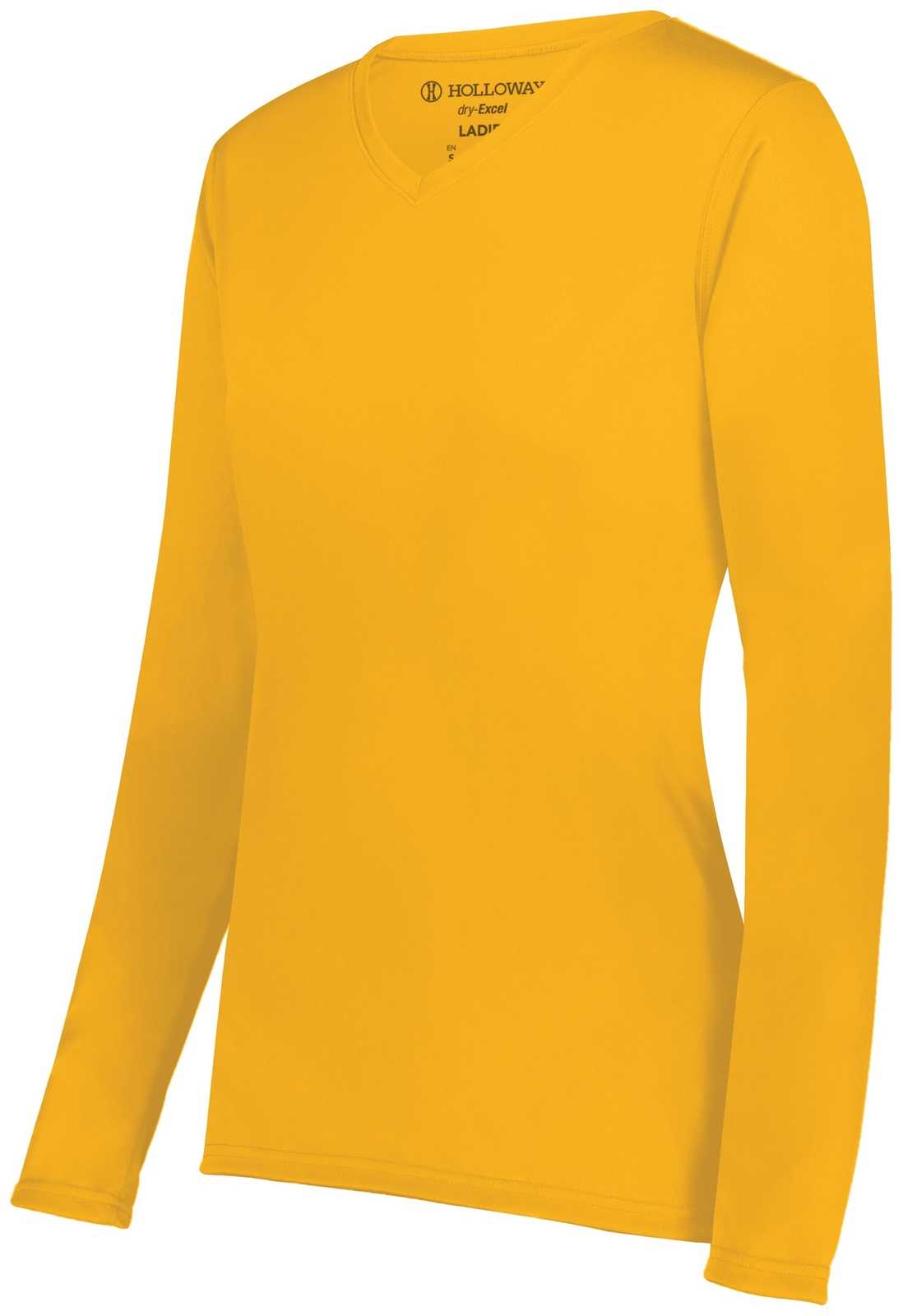 Holloway 222824 Ladies Momentum Long Sleeve Tee - Gold - HIT a Double