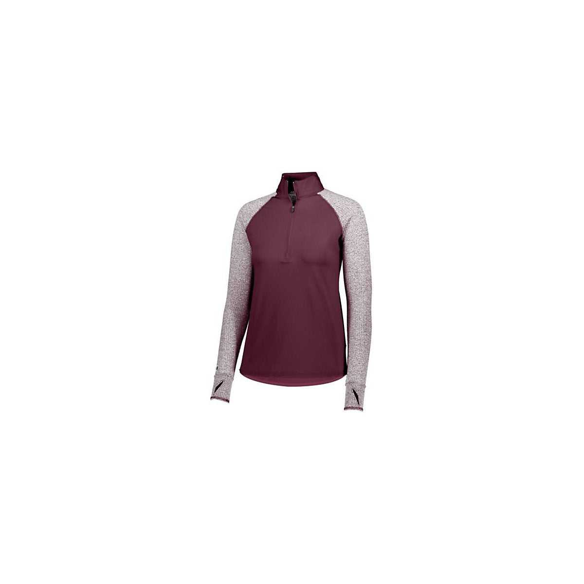 Holloway 222905 Girls Axis 1/2 Zip Pullover - Maroon Maroon Heather - HIT a Double