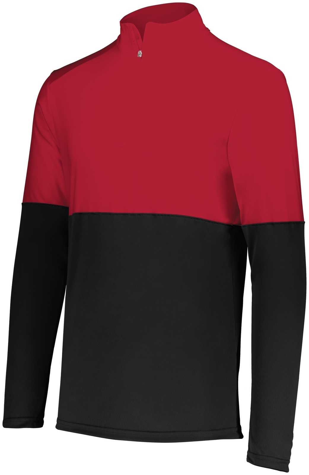 Holloway 223500 Momentum Team 1/4 Zip Pullover - Black Scarlet - HIT a Double