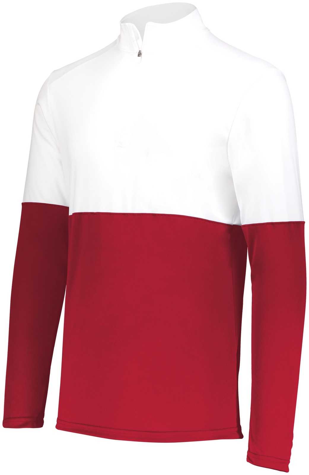 Holloway 223500 Momentum Team 1/4 Zip Pullover - Scarlet White - HIT a Double