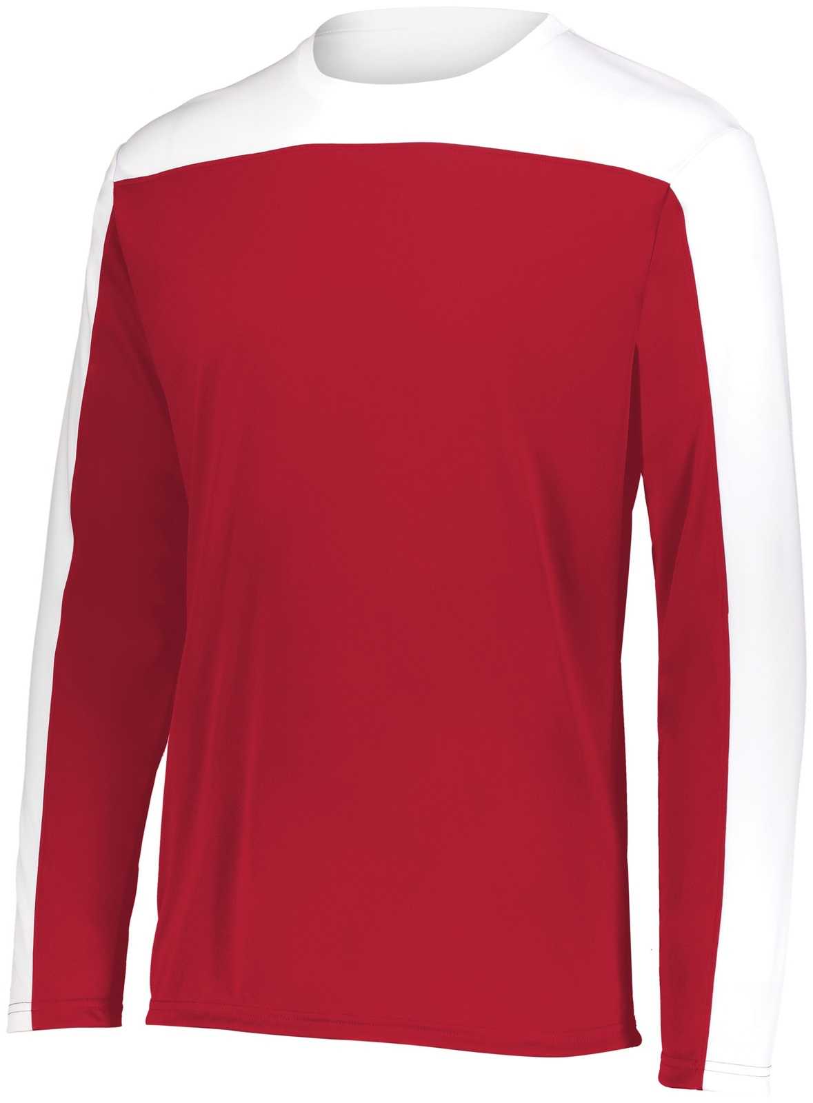 Holloway 223502 MOMENTUM TEAM LONG SLEEVE TEE - Scarlet White - HIT a Double
