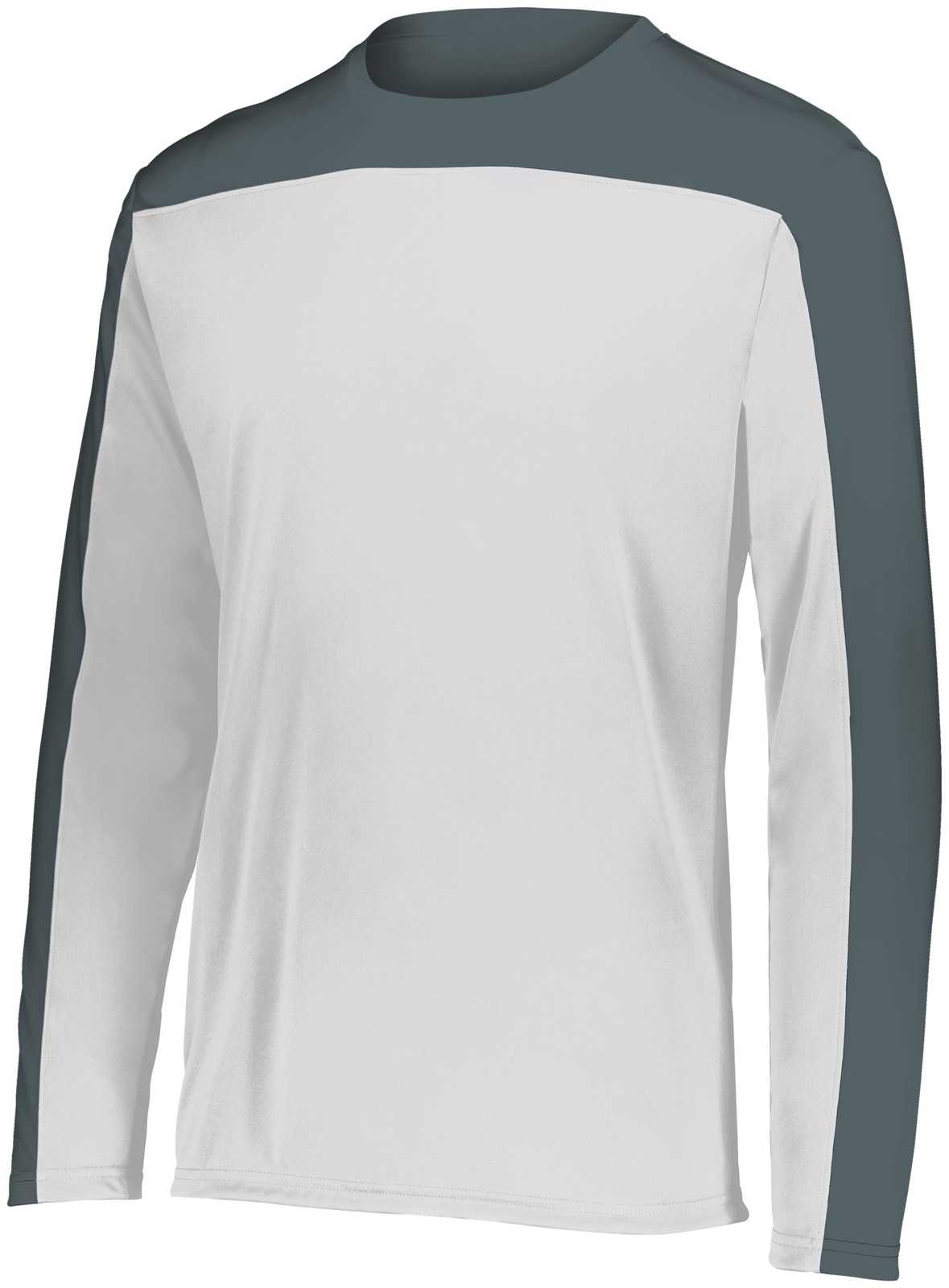 Holloway 223602 Youth Momentum Team Long Sleeve Tee - White Iron - HIT a Double