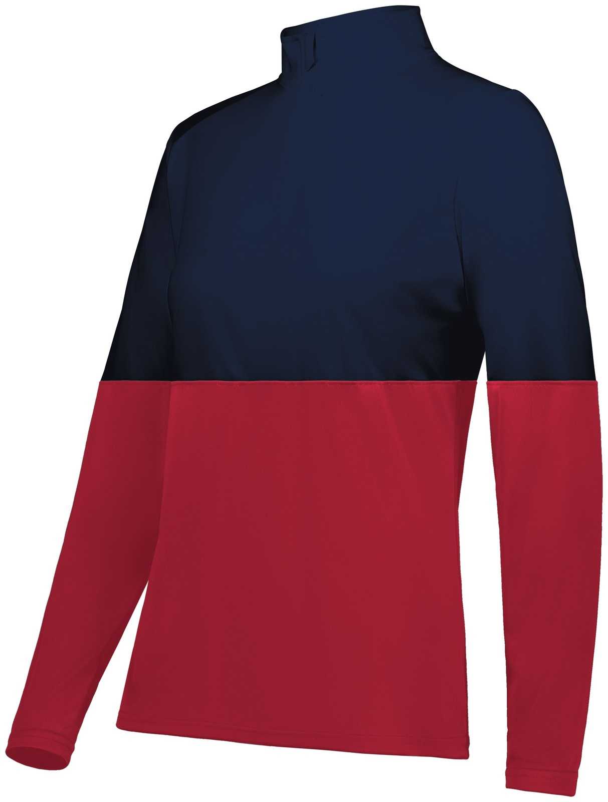 Holloway 223700 Ladies Momentum Team 1/4 Zip Pullover - Scarlet Navy - HIT a Double