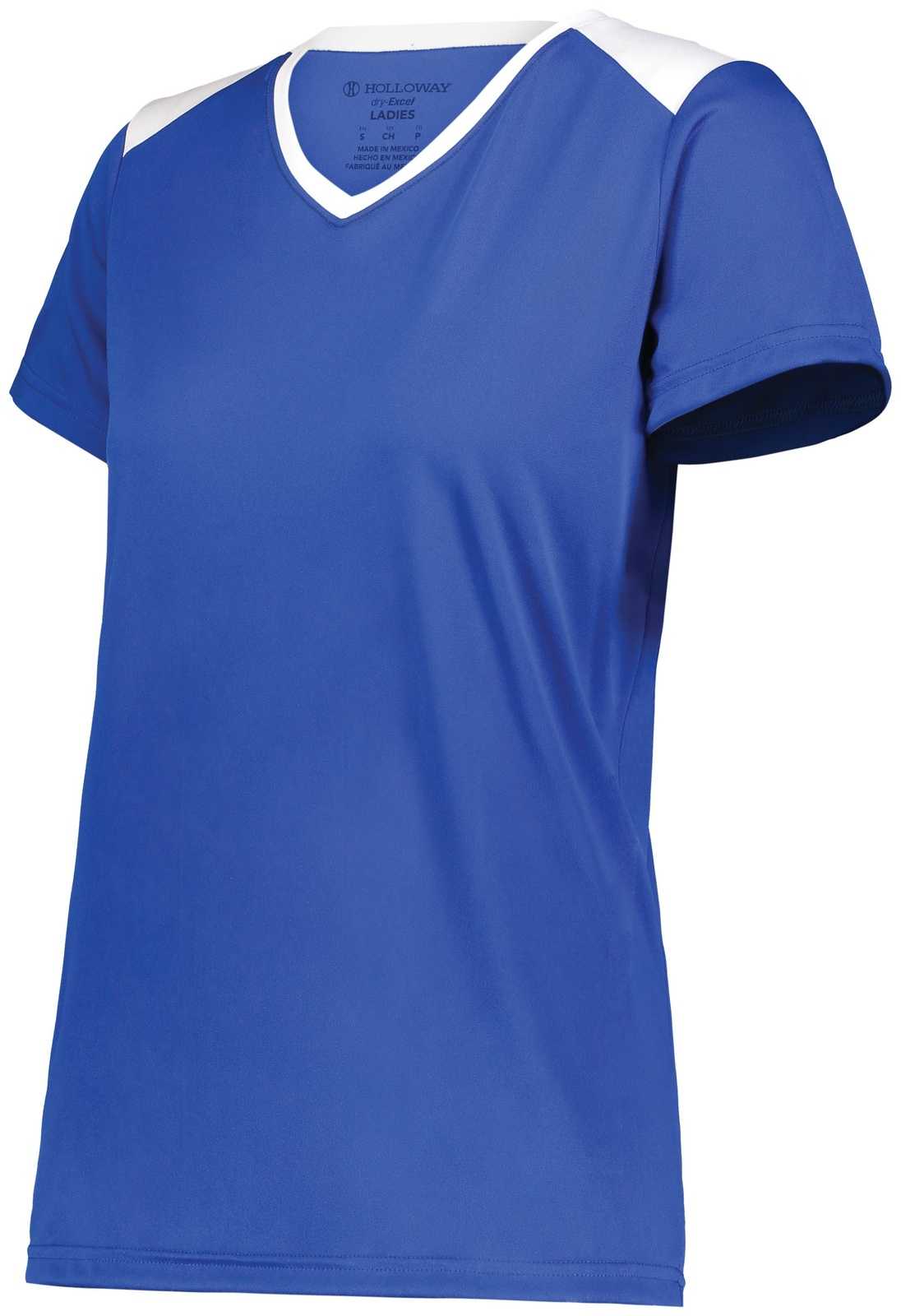 Holloway 223701 Ladies Momentum Team Tee - Royal White - HIT a Double