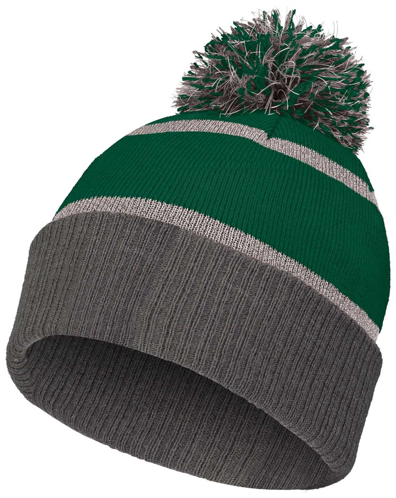 Holloway 223816 Reflective Beanie with Cuff - Forest Carbon - HIT a Double