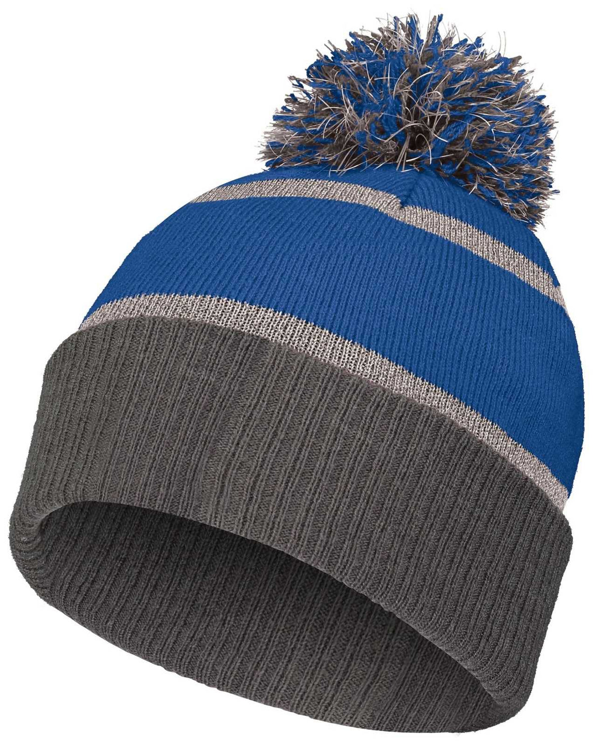 Holloway 223816 Reflective Beanie with Cuff - Royal Carbon - HIT a Double