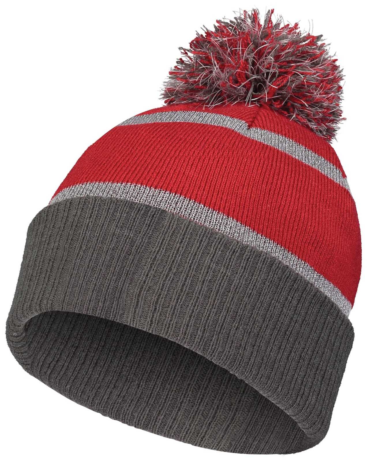 Holloway 223816 Reflective Beanie with Cuff - Scarlet Carbon - HIT a Double